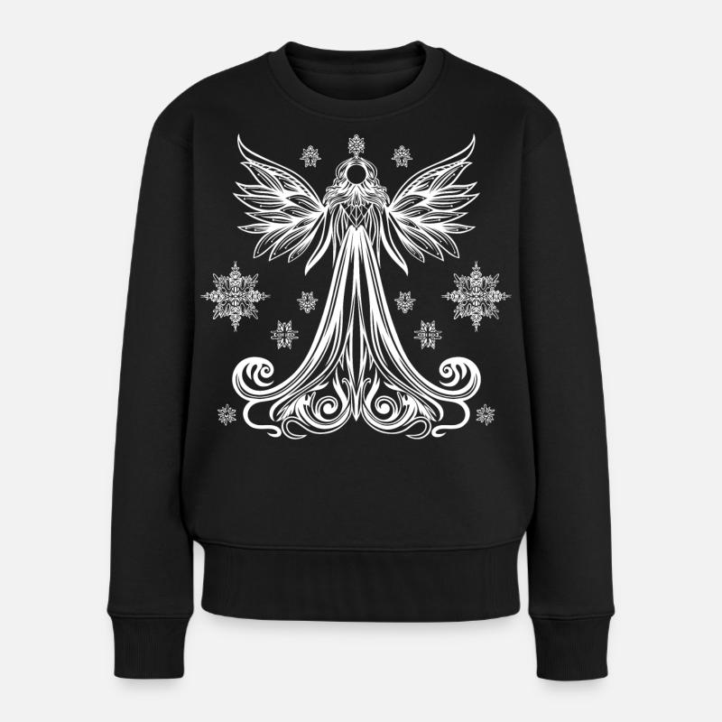 Engel Weihnachten Weihnachtsengel - Frauen Premium Bio Pullover - Schwarz