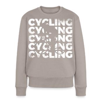 Croquis cycliste - Pull Premium bio Femme - taupe - Devant - Julia (174cm)