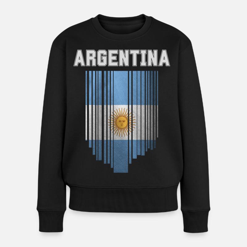 Drapeau de l’Argentine, fierté argentine - Pull Premium bio Femme - noir