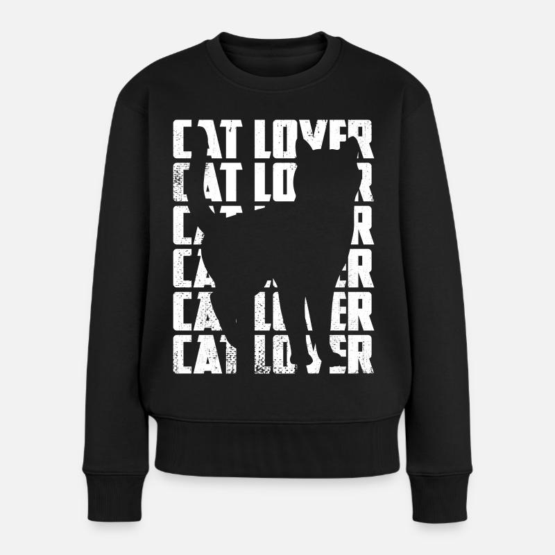 Amoureux des chats - Pull Premium bio Femme - noir