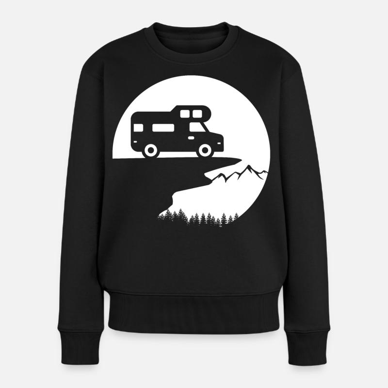 Vanlife Adventure : un design de camping-car élégant - Pull Premium bio Femme - noir