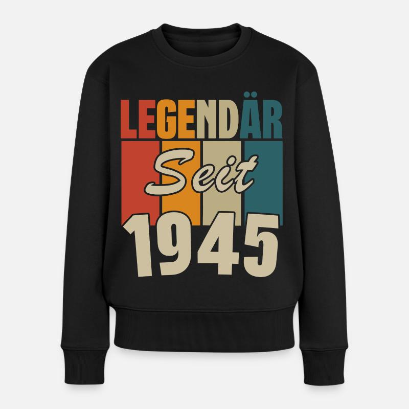 Legendär seit 1945 - Frauen Premium Bio Pullover - Schwarz