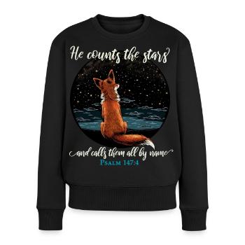 Bibelvers Christlich Religiös - Frauen Premium Bio Pullover - Schwarz - Vorne - Julia (174cm)