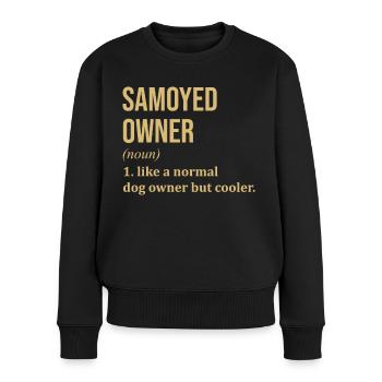 Samojeden - Frauen Premium Bio Pullover - Schwarz - Vorne - Julia (174cm)