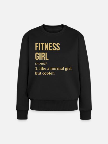 Fitness Fitness Fitness - Frauen Premium Bio Pullover - Schwarz