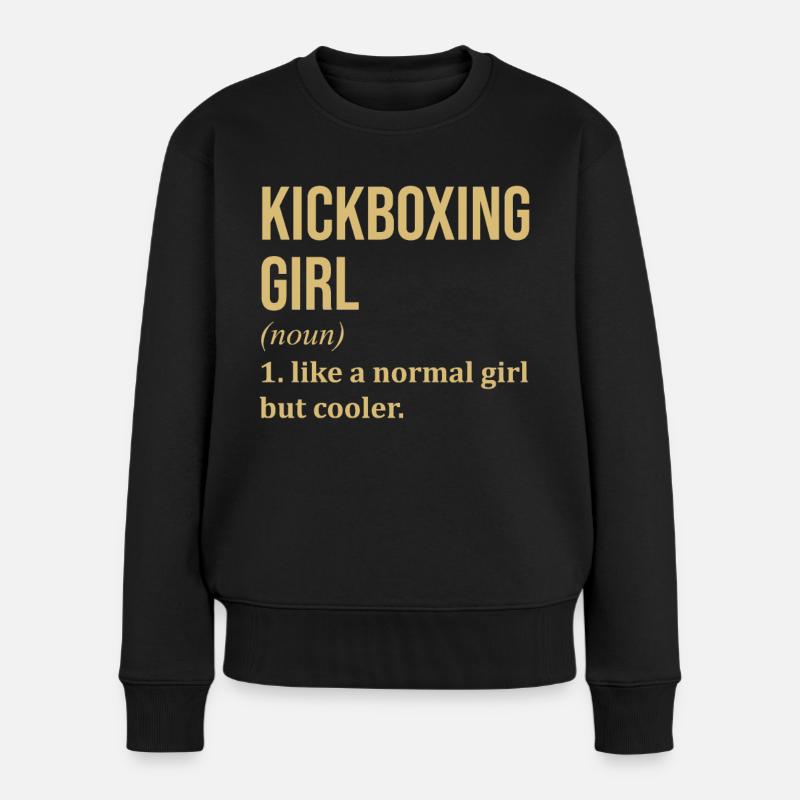 Kickboxen - Frauen Premium Bio Pullover - Schwarz