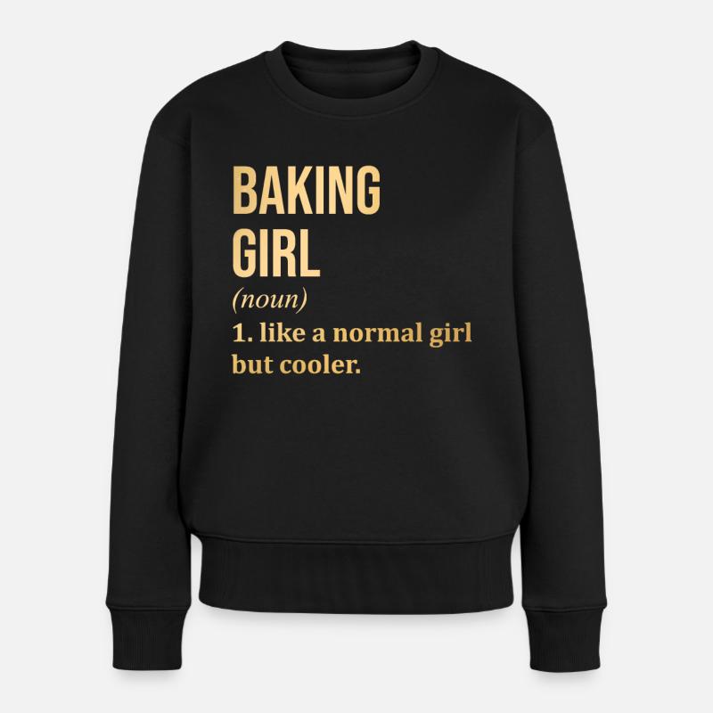 Backen - Frauen Premium Bio Pullover - Schwarz