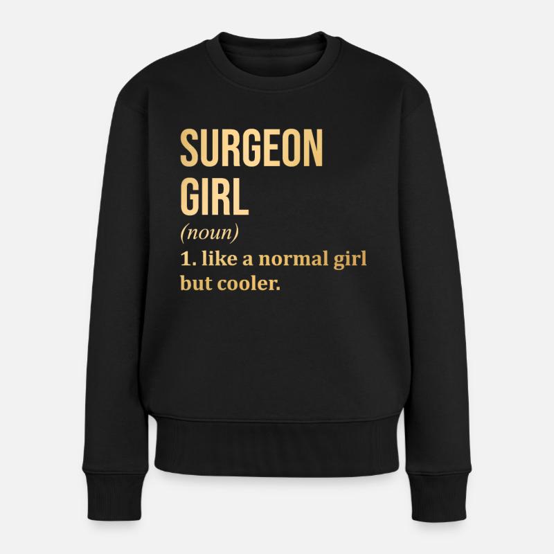 Chirurg - Frauen Premium Bio Pullover - Schwarz