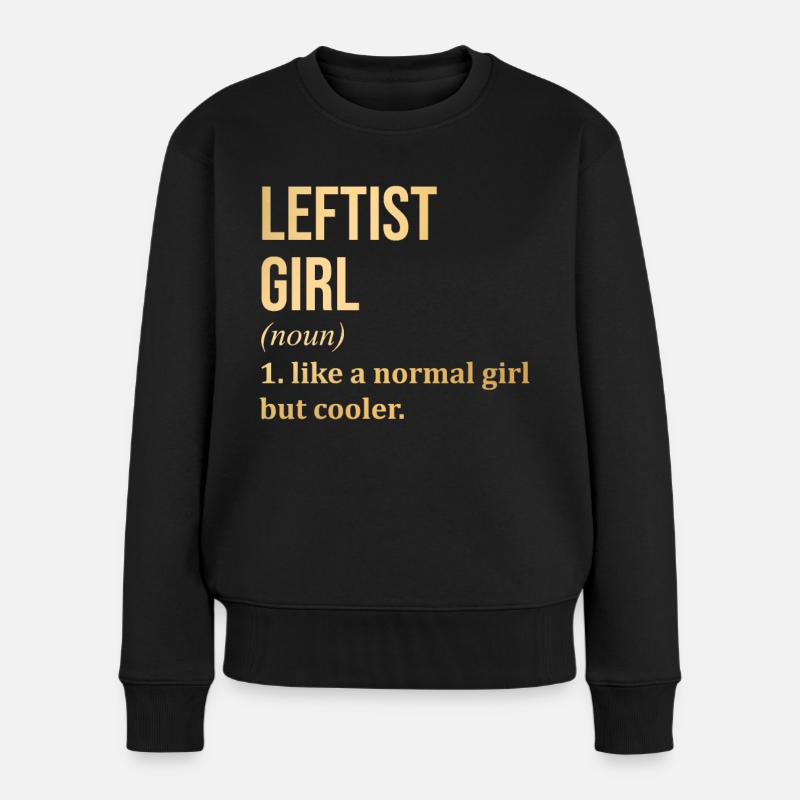 Linker Glauben - Frauen Premium Bio Pullover - Schwarz