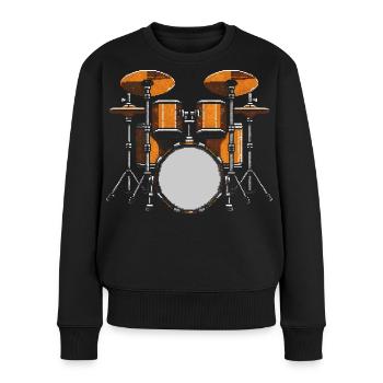 Batteur - Pull Premium bio Femme - noir - Devant - Julia (174cm)