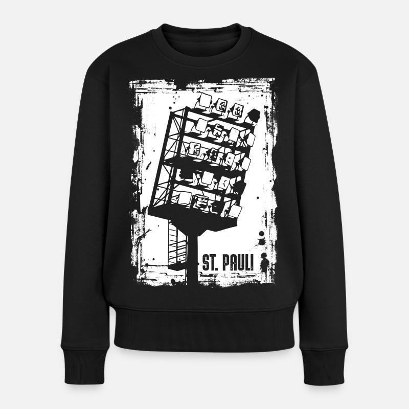 St Pauli Millerntor Stadionlichter - Frauen Premium Bio Pullover - Schwarz