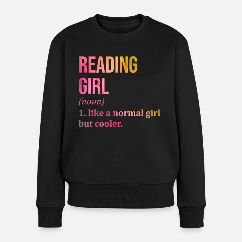 Lesen - Frauen Premium Bio Pullover - Schwarz