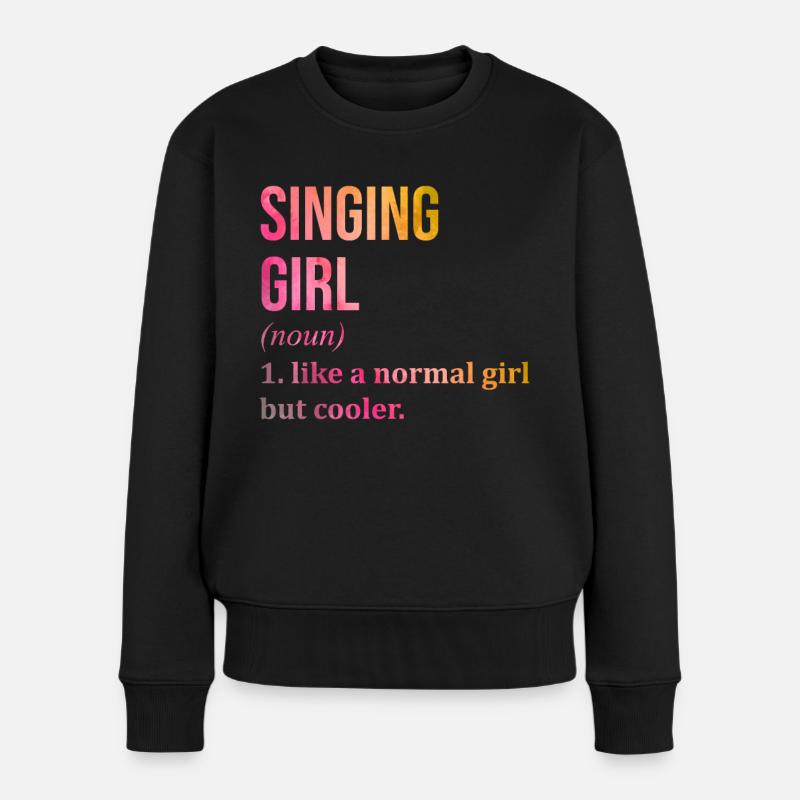 chanteur - Pull Premium bio Femme - noir
