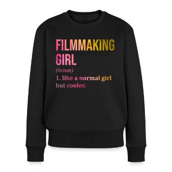 Cinéaste - Pull Premium bio Femme - noir - Devant - Julia (174cm)