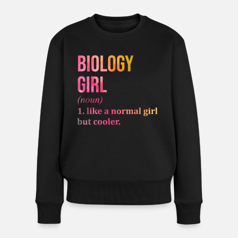 Biologie - Frauen Premium Bio Pullover - Schwarz