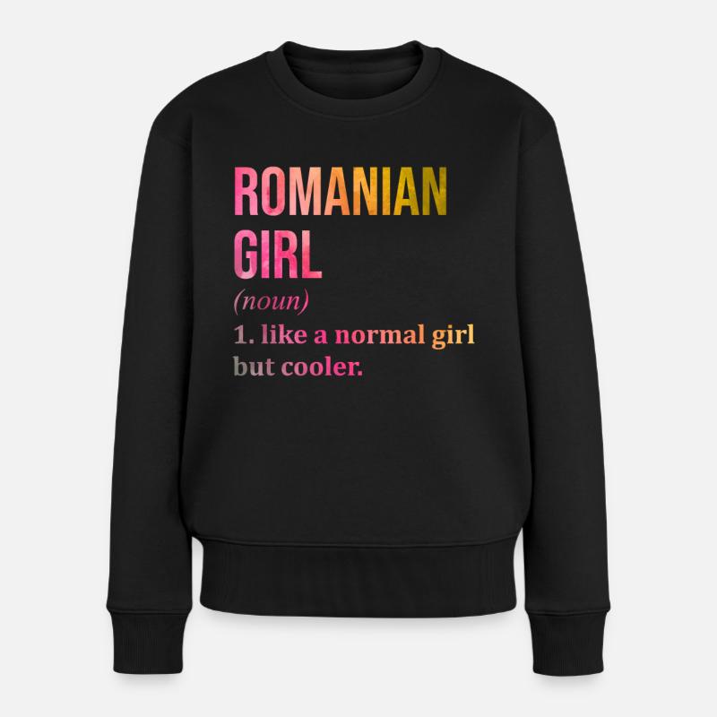 Roumanie - Pull Premium bio Femme - noir
