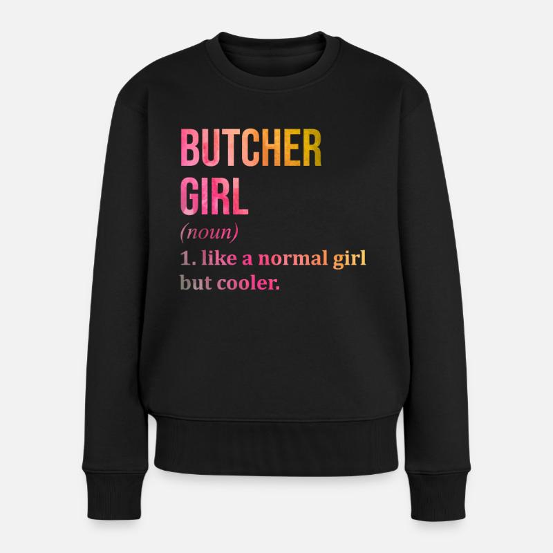 Metzger - Frauen Premium Bio Pullover - Schwarz