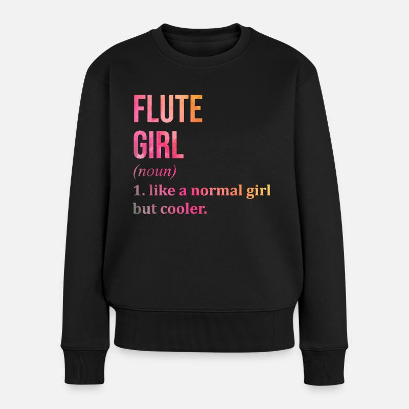 flûte - Pull Premium bio Femme - noir
