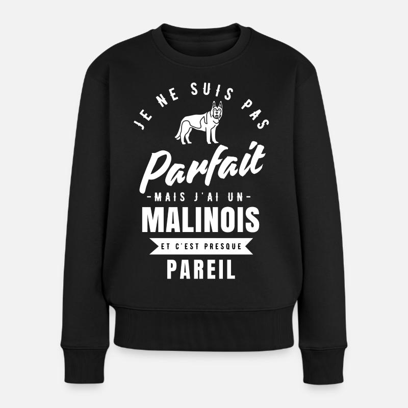 Belgischer Malinois Schäferhund Geschenkidee - Frauen Premium Bio Pullover - Schwarz