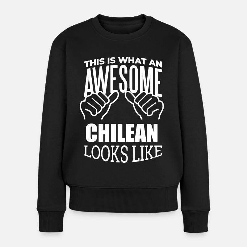 Chile - Frauen Premium Bio Pullover - Schwarz