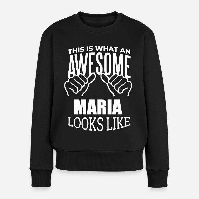 Maria - Frauen Premium Bio Pullover - Schwarz