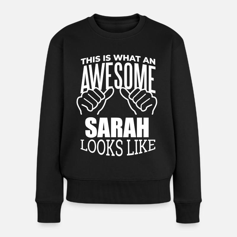 Sara - Frauen Premium Bio Pullover - Schwarz