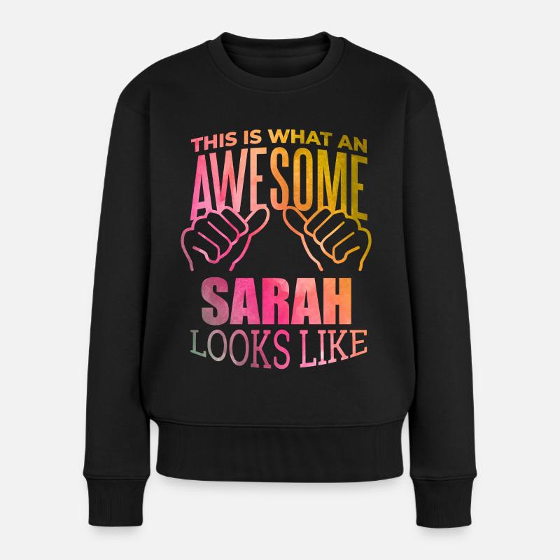 Sara - Frauen Premium Bio Pullover - Schwarz