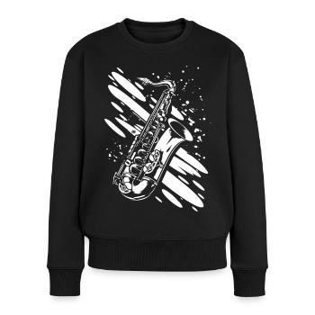 Saxophone - Pull Premium bio Femme - noir - Devant - Julia (174cm)