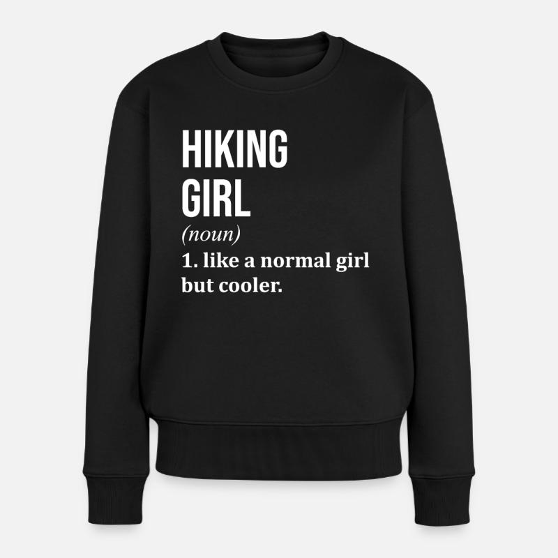 Wandern - Frauen Premium Bio Pullover - Schwarz