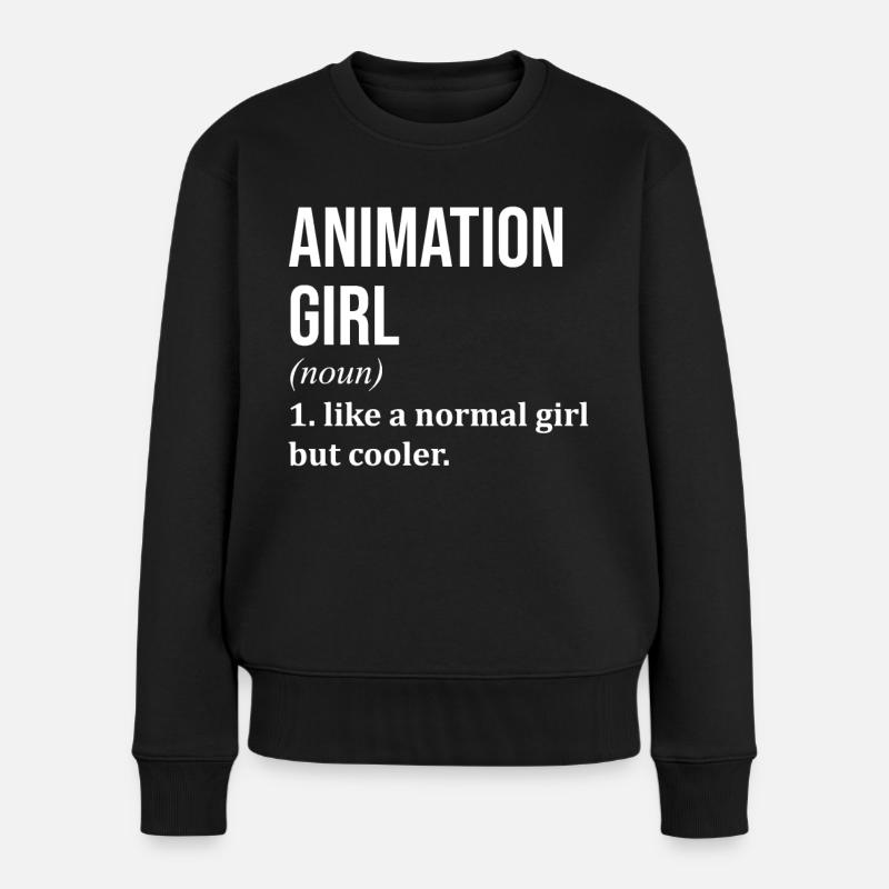 animation - Pull Premium bio Femme - noir
