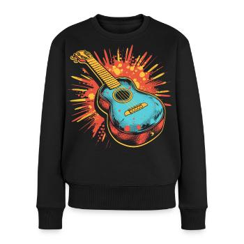 Ukulele Graphics - Women's Premium Organic Jumper - black - Front - Julia (174cm)