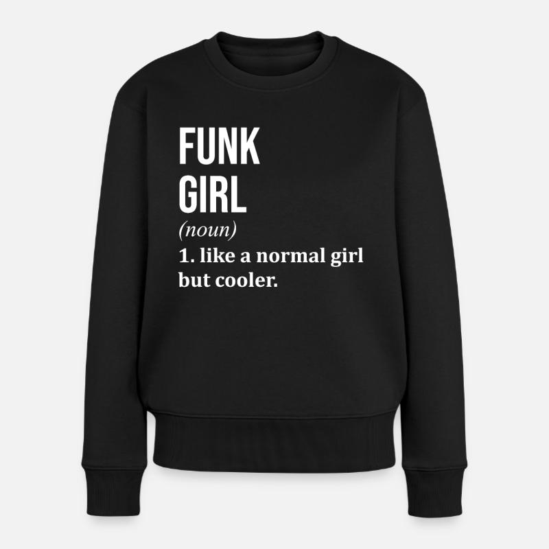Funk - Frauen Premium Bio Pullover - Schwarz