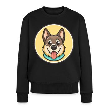 Molosse Chien Race Coloré Dessin animé Kawaii Clipart - Pull Premium bio Femme - noir - Devant - Julia (174cm)