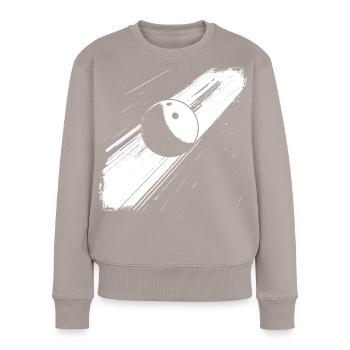 Boule de bowling - Pull Premium bio Femme - taupe - Devant - Julia (174cm)