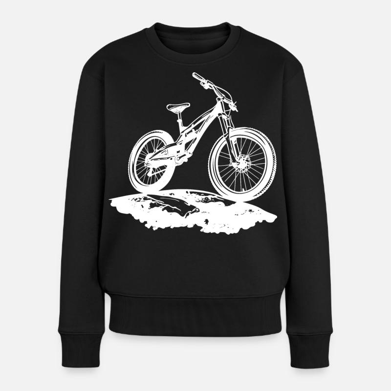 Mountainbiker - Frauen Premium Bio Pullover - Schwarz