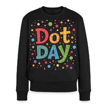 DOT-TAG - Frauen Premium Bio Pullover - Schwarz - Vorne - Julia (174cm)