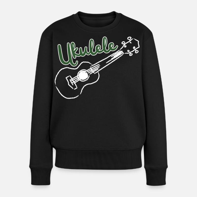 Ukulele - Music Lover - Frauen Premium Bio Pullover - Schwarz