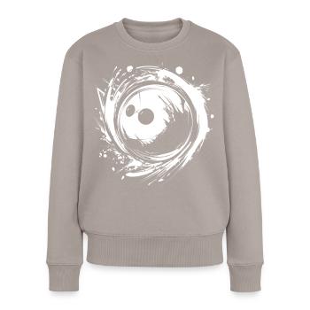 Boule de bowling - Pull Premium bio Femme - taupe - Devant - Julia (174cm)