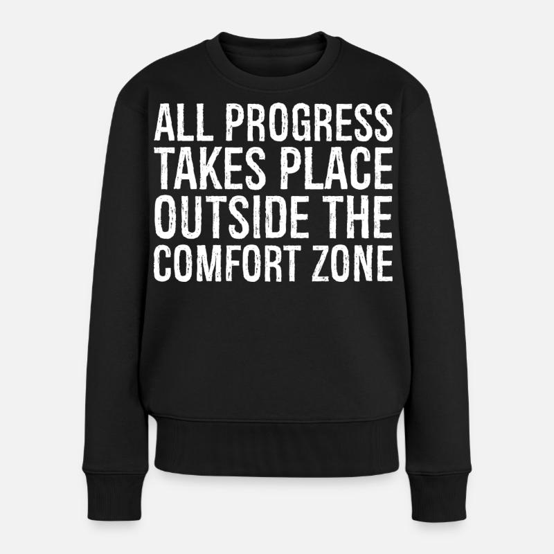 Tous les progrès se font en dehors de la zone de confort - Pull Premium bio Femme - noir