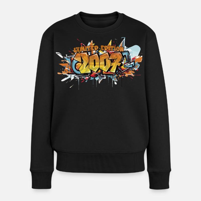 Limited 2007 Graffity 19.Geburtstag Geschenk - Frauen Premium Bio Pullover - Schwarz