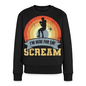 Blague sur le football américain - Pull Premium bio Femme - noir - Devant - Julia (174cm)