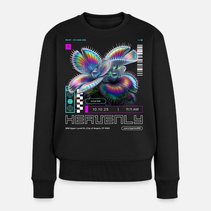 Heavenly Hologarden - Frauen Premium Bio Pullover - Schwarz