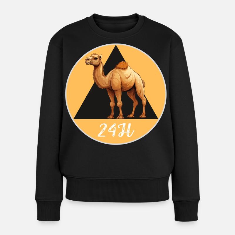 Kamel 24h - Frauen Premium Bio Pullover - Schwarz