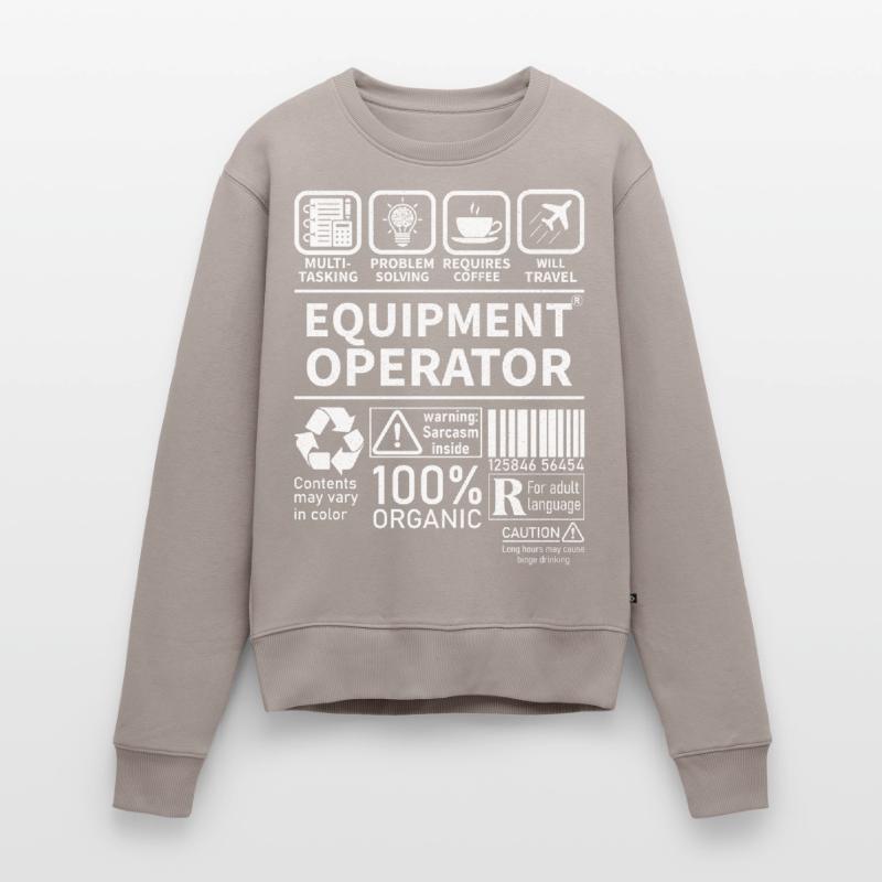 Equipment operator multi tasking problem solving Women's Premium Organic Jumper