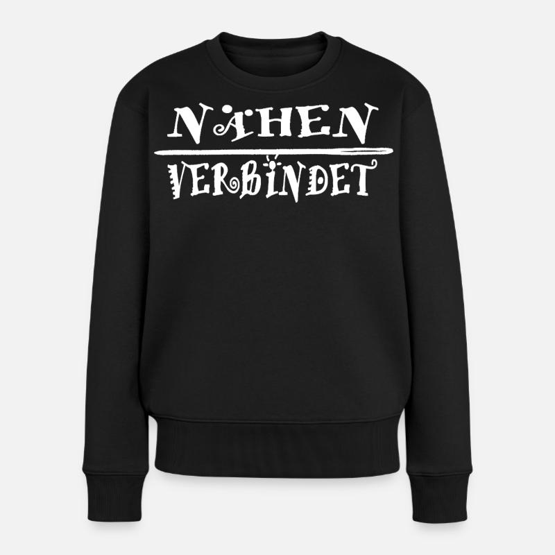Idée cadeau couture connects - Pull Premium bio Femme - noir
