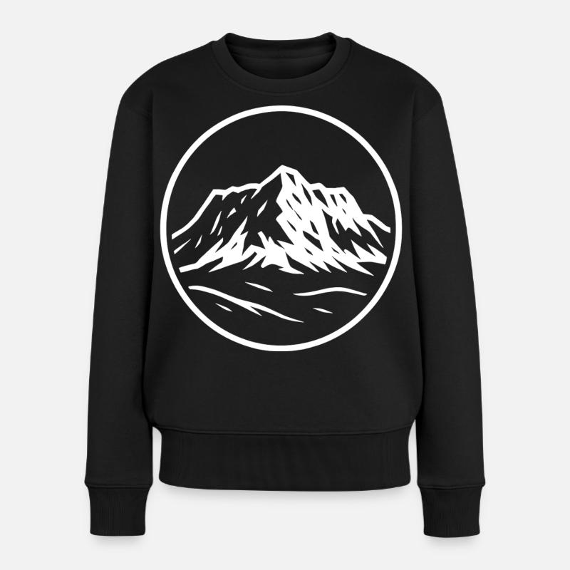 Zugspitze - Frauen Premium Bio Pullover - Schwarz