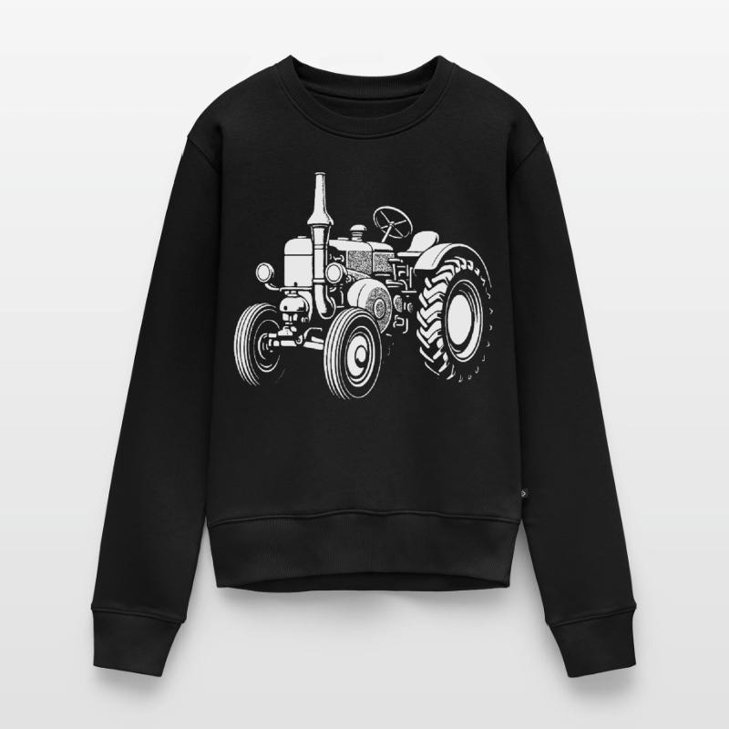 Nostalgischer Ackerheld Frauen Premium Bio Pullover