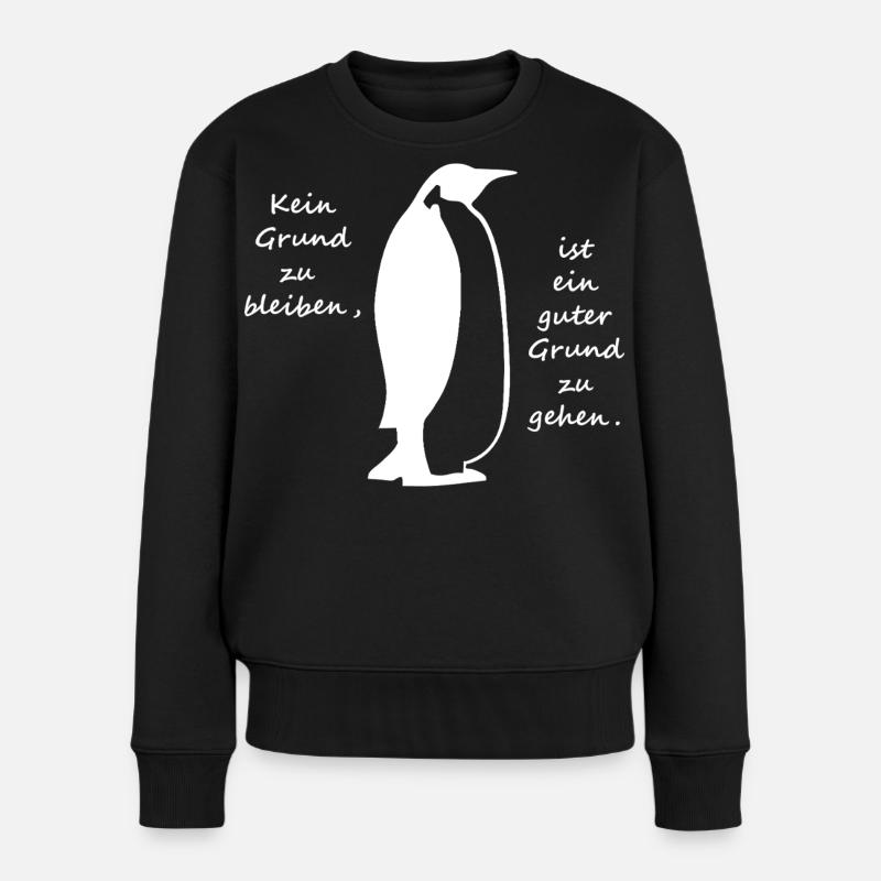 Aucune raison de rester Penguin - Pull Premium bio Femme - noir