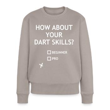 Dart Fail Check - Frauen Premium Bio Pullover - Taupe - Vorne - Julia (174cm)