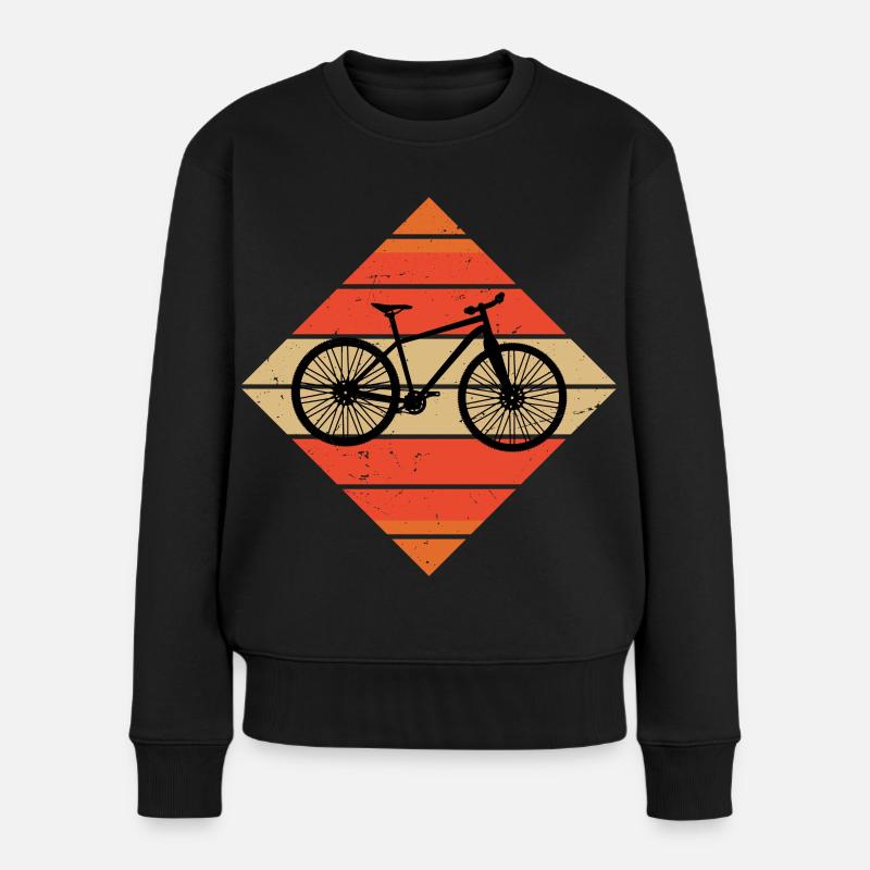 Cycling Retro Vintage - Frauen Premium Bio Pullover - Schwarz